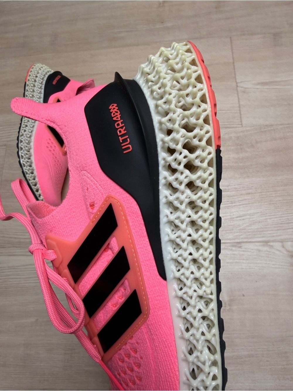 ADIDAS Ultra 4DFWD beam pink + black GV9063 coral fusion / men's 9 NWOB - Picture 3 of 12